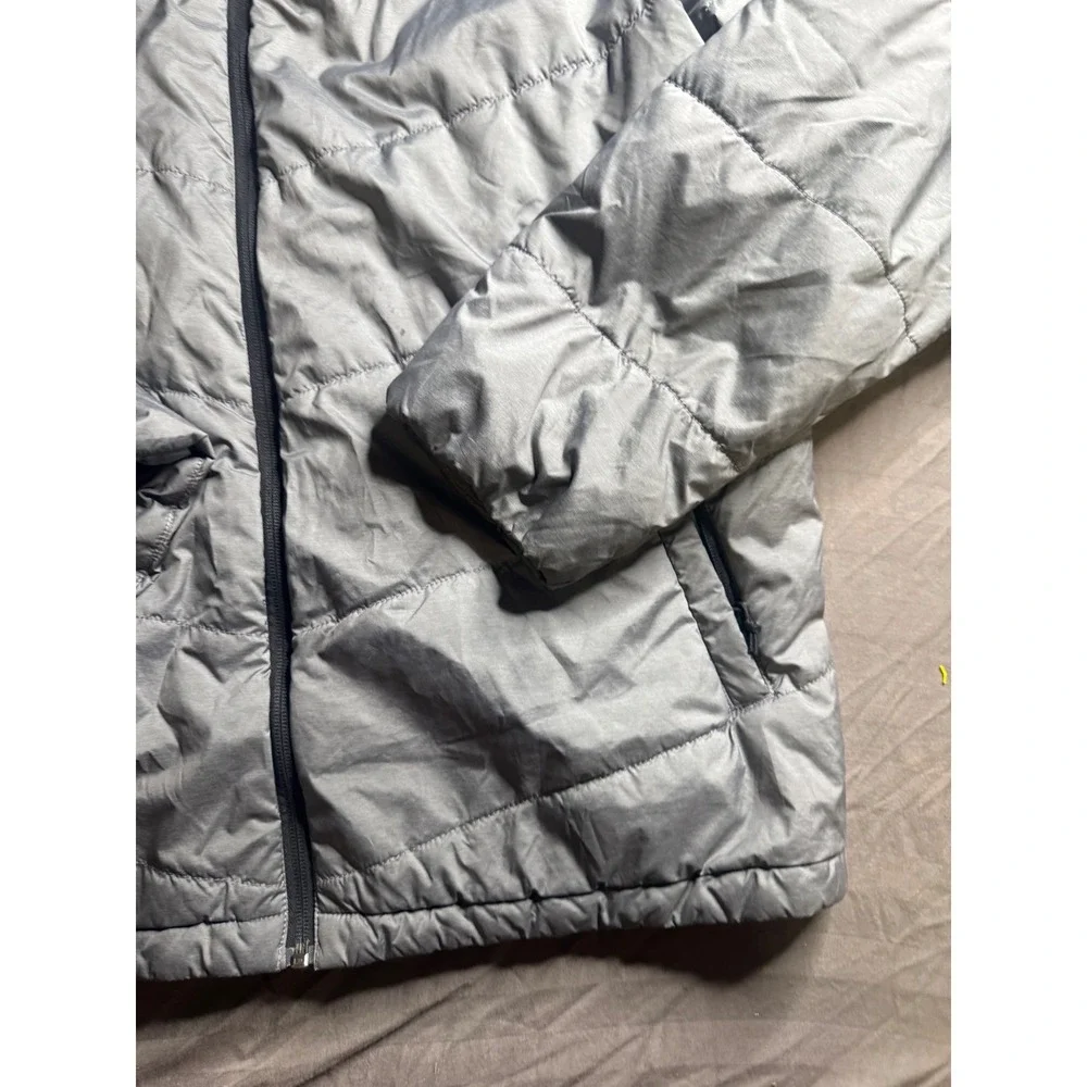 The North Face‎ Mens XL Silver Grey Quilted Puffer Jacket Full Zip Insulated
